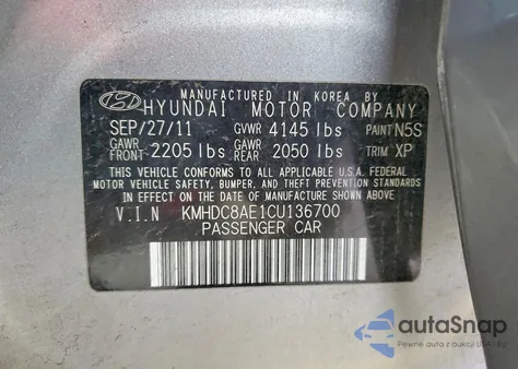 2012 Hyundai Elantra Touring Gls из США, поврежденный, VIN KMHDC8AE1CU136700